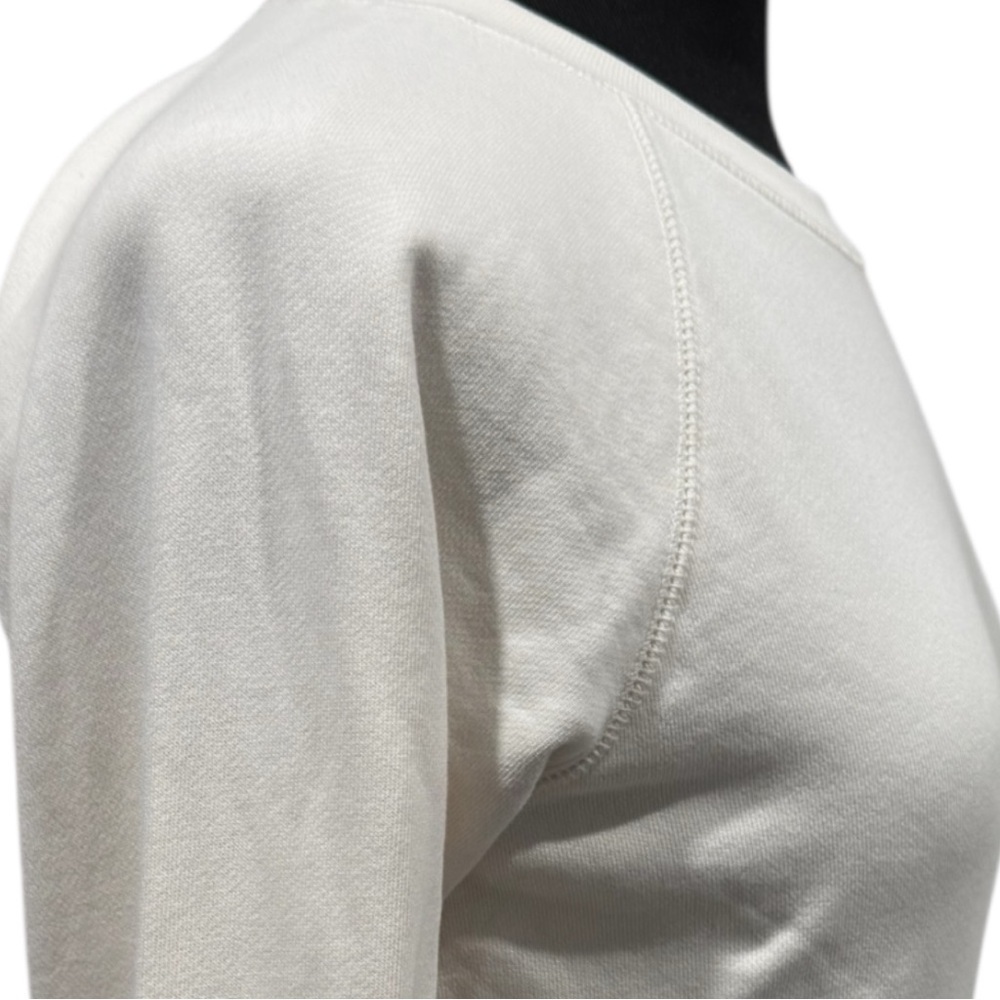 Everlane Lightweight Crewneck Pullover Sweatshirt Top in Bone Sz XS - Picture 5 of 12